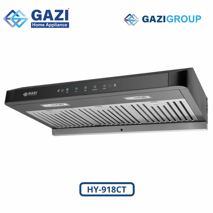 Gazi Smiss HY-918CT | 35.5” Kitchen Hood | 2000 m³/hr Suction | 2500 ...