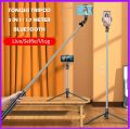 5.7 Feet / 1.7 Meter Long 4 in 1 Selfie Stick Foldable Portable Wireless Selfie Stick with LED Fill Light & Bluetooth Remote Control Shutter DSLR Go Pro Camera Ringlight Camera Mount - Tripod.