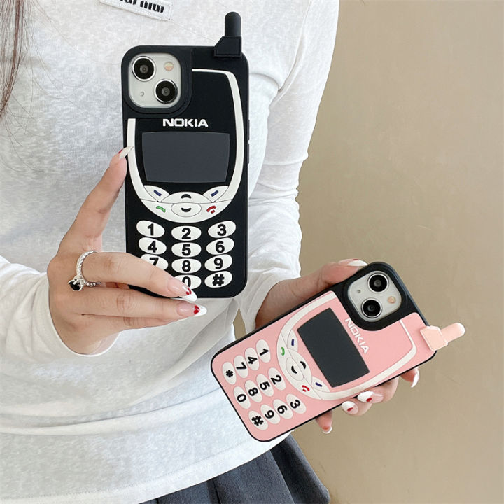 Creative%20and%20fashionable%20simulation%20mobile%20phone%203D%20personality%20Case%20for%20iPhone%2016%2015%20Pro%20Max%2014%2013%2012%20Pro%2011%20Soft%20Cover%20-%20Image%203