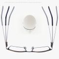 High Quality Progressive Multi Focal Reading Glasses Men Metal Full Frame Square Anti-blue Light Presbyopia Glasses Gold Color. 
