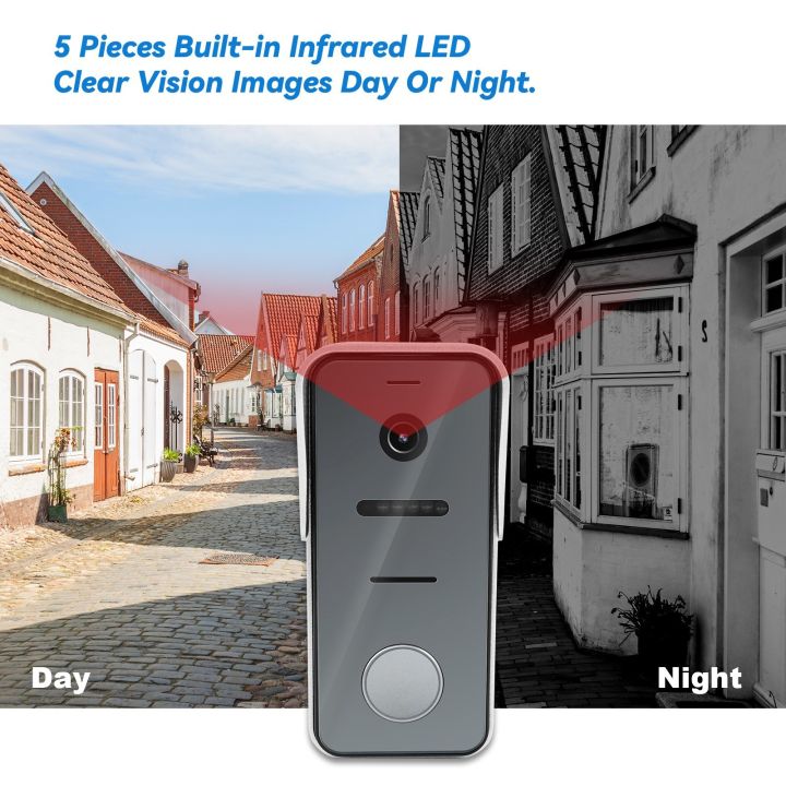 Wired%20Video%20Intercom%20System%207-inch%20Video%20Doorbell%20Phone%20System%20Video%20Intercom%20System%20Home%20Security%20Intercom%20-%20grey%20-%20Image%207