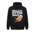 Space Astronaut Funny Otter Pun Gag Man Special Crazy Harajuku Anime Cotton Pullover Hoodie Birthday Anime Sweater.