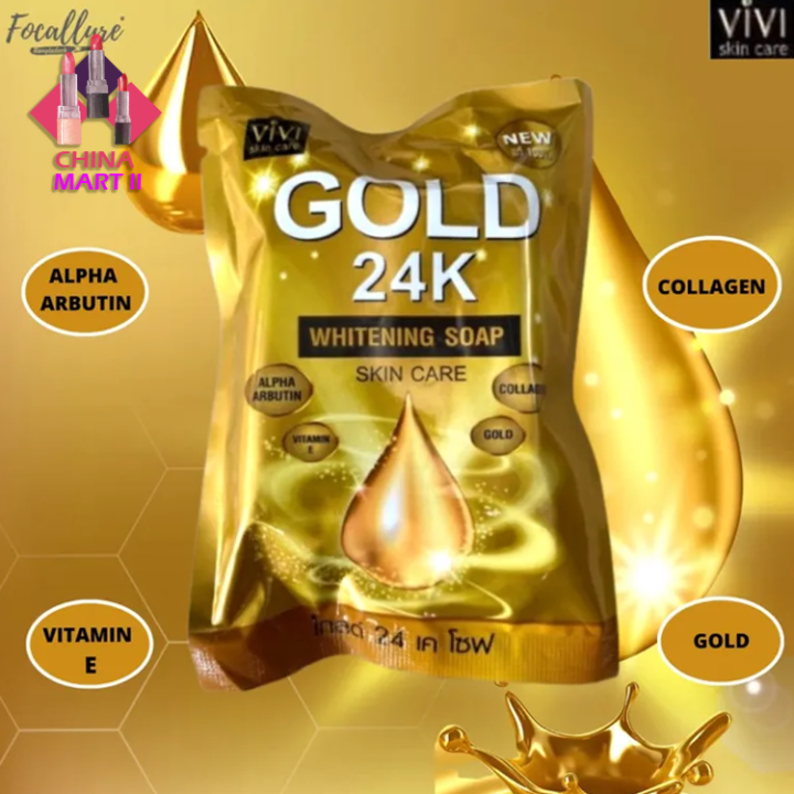 Vivi Skin Care Gold 24 k soap 80gm (Made in Thailand)