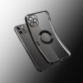 For Apple iPhone 11 Pro Max Electroplating Clear Transparent Soft TPU Phone Case Logo Showing Back Cover-EGL.