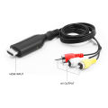 HDMI to AV Scaler Adapter HD Video Composite Converter Box HD to RCA AV/CVSB L/R Video 1080P 4K30HZ Support NTSC PAL.