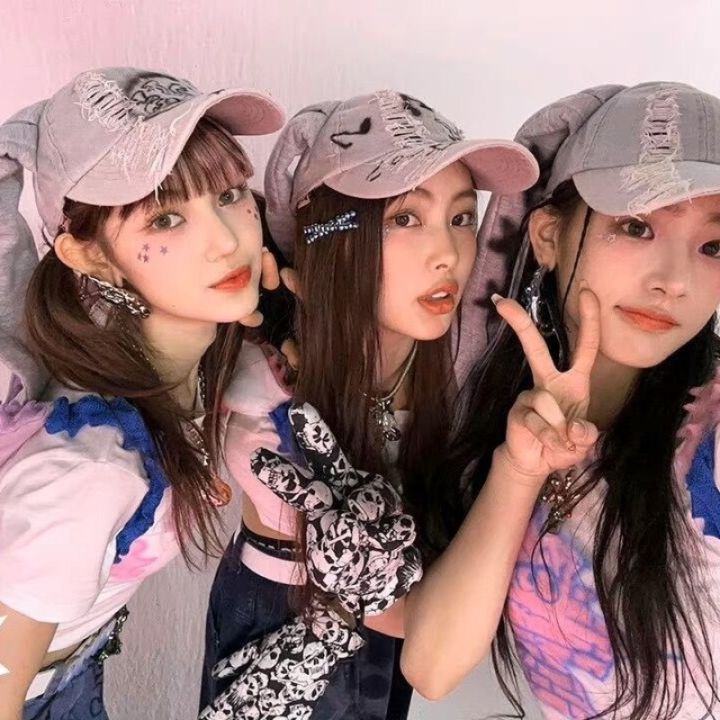 %E3%80%90Worldwide%20Delivery%E3%80%91%20Kpop%20Newjeans%20Graffiti%20Hat%20HANNI%20Same%20Style%20Rabbit%20Ears%20Cap%20Korean%20Fashion%20Duck%20Hat%20Denim%20Wash%20Hat%20-%20Image%203