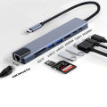 USB 3.0 Type C Adapter Docking Station USB 2.0 Port TF SD Card Reader Audio Output Multi-hub Splitter RJ45 HDMI for Laptop Tablet Phone Disk Converter Macbook Air M1 iPad Pro Samsung S8/S9/Note 8/Note 9, HP. 