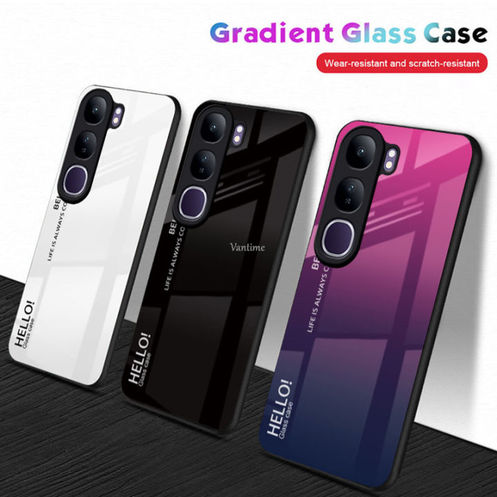 Vantime%20for%20vivo%20V40%20Lite%204G%20Case%20Gradient%20Phone%20Back%20Hard%20Glass%20Cover%20-%20Image%202