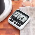 Digital Kitchen Timer with Mute/Loud Alarm Switch ON/OFF Switch, 12 Hour Clock & Alarm, Memory Function Count Up & Count Down for Kids Teachers Cooking, Large LCD Display ， Digital Kitchen Timer. 
