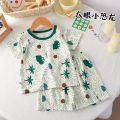 2-5 Yrs Little Bitty Toddler Boys Designer Clothes Kids Summer Dress 2024 T-Shirt Shorts 2 Piece Clothing Set.