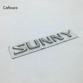 1pcs ABS SUNNY Logo Car Letter Rear Trunk Decals Emblem Badge Sticker.