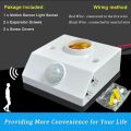 Human Infrared Sensor Switch (PIR Motion Sensor Light Socket) Adjustable Automatic On/Off for Nighttime Basement Lighting Control. 