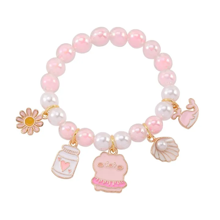 Markersland%20Cute%20Clourful%20Children's%20Pearl%20Bracelets%20Girls%20Princess%20Beads%20Cartoon%20Charm%20Kids%20Bracelet%20Accessories%20Wholesale%20-%20Image%208