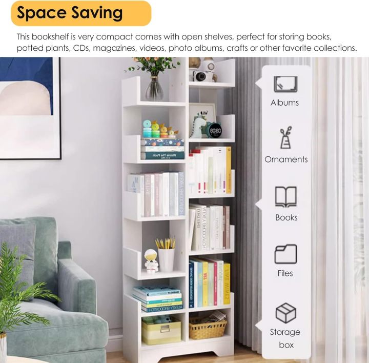 Free%20Standing%20Bookshelf%20Organizer,%20Narrow%20Space%20Bookcase%20Storage%20Shelves,%20Multi-Functional%20Storage%20Equipment%20Open%20Book%20Shelf,%20for%20Study%20Room%20(Size%20:%2011-Tier)60/18%20-%20Image%204
