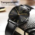 2022 Luxury Business Men Watches Men Gold Watch Ultra Thin Mens Watches Leather Quartz Watch Man Wristwatch horloge mannen. 