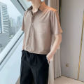 HUILISHI 7COLOR men's high quality solid color Korean fashion casual polo shirt suitable for office and wedding. 