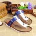 Couple cork slippers men's summer slippers men's sandals women's korean version of trendy outdoor beach shoes men's flip-flops men's shoes.