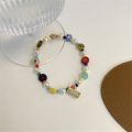 Colorful Women Resin Bead Bracelet Cute Funny Cartoon Handmade Beaded Friendship Bracelet Light Luxury Popular Jewelry Gift. 