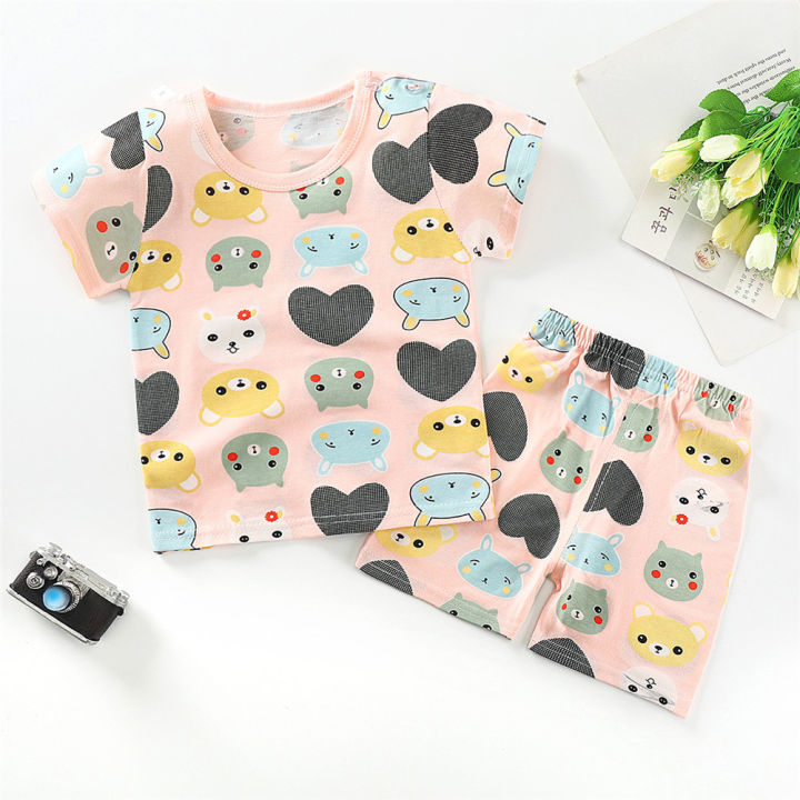 (New)%202%20pcs/set%20ldren%20E%20service%20cotton%20cartoon%20print%20short%20sleeve%20back%20shorts%20for%200-3%20years%20old%20kids%20color%20-%20Image%208