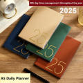 One Page Per Day Planner High Quality PU Cover 365 Days Notebook 2025 Edition A5 Size Agenda for Work Office Professional. 