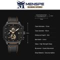 MENSPE Men's Casual Digital Fashion Watch 3ATM Waterproof Quartz Watches Leather Strap Luminous Pointers Wrist Watches with 3 Adjustable Dial. 