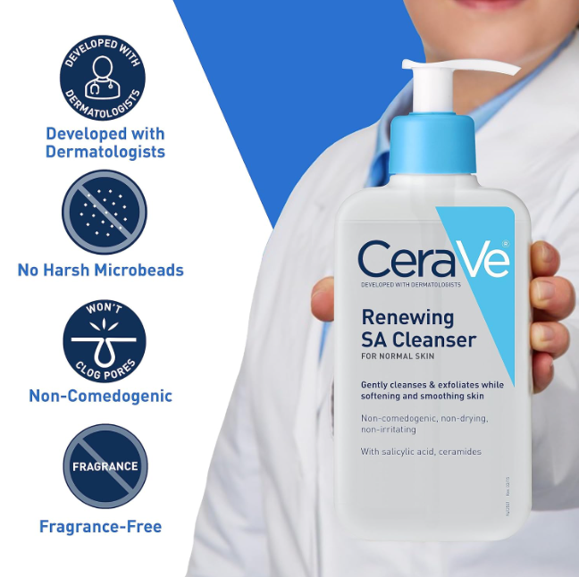Cerave Sa Renewing Cleanser For Normal Skin 237Ml