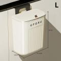 Wall Mounted Kitchen Waste Bin Hanging Trash Can Cabinet Door Bathroom Trash Can with Lid Garbage Bin Counter Bins Dustbin.