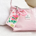 (New)Tulip card et cute elastic rope tudent chool card bu meal protection card et key chain work card ID et.
