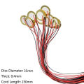15PCS 35mm Pre-wired Piezo Elements Buzzer Sounder Sensor Trigger Drum Disc With 10" Leads For Acoustic Guitar Drum.