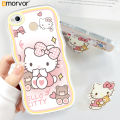 AMORVOR for Redmi 4X Back Cover With Free Holder Cartoon Kitty Soft Wavy Phone Case Camera Protection Transparent TPU Soft Cover.