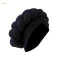Women African Turban Head Wrap Headscarf Headwear Hair Headwrap Hat Beanie for Wet Black. 