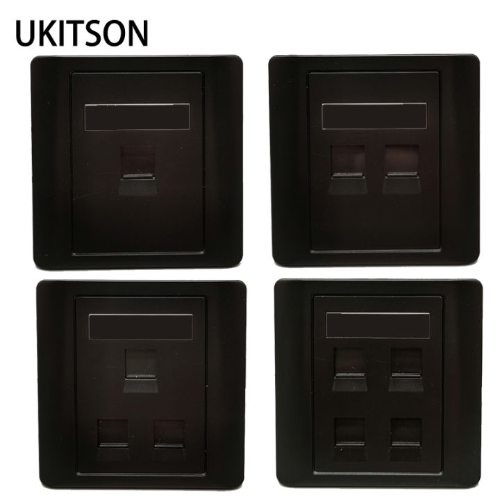 Black Color Empty Wall Frame Faceplate Insert For 1 Gang 2 Ports 4 ...