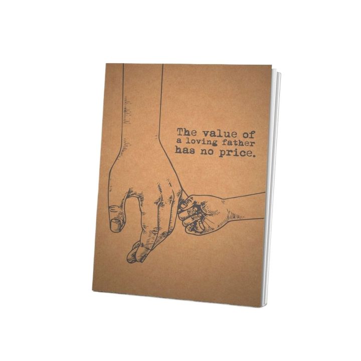 Papertree Vintage A5 Notebook Sketchbook Drawing Sketchpad The Value Of Loving Father Perfect for Graphite Colour Pastel and Charcoal Art