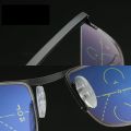 Progressive multi-focus reading glasses for Men Women anti-blue light near Far reading glasses anti-radiation metal Gafas. 