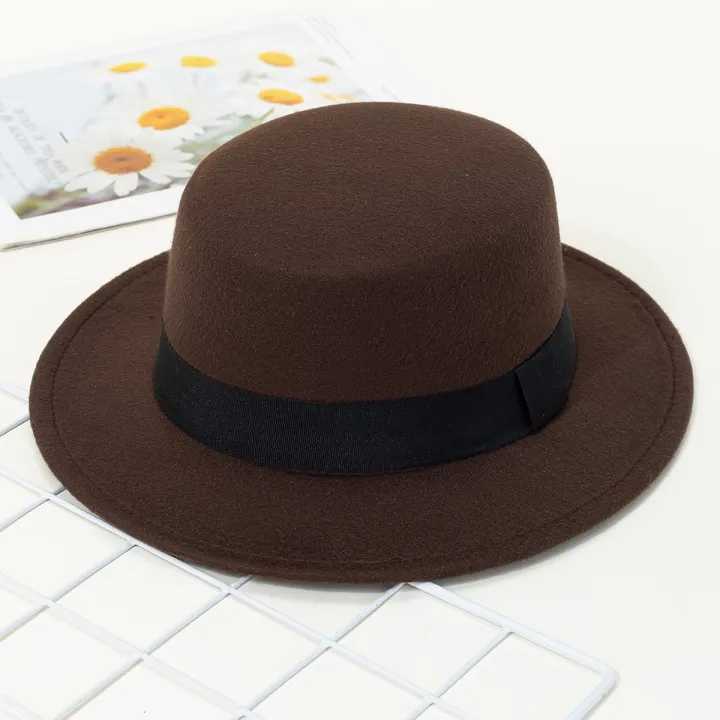 Hat%20Women's%20Woolen%20Top%20Hat%20Autumn%20and%20Winter%20Black%20Vintage%20Gentleman%20English%20Style%20Flat%20Top%20Stage%20Accessories%20Top%20Hat%20-%20Image%205