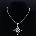 (New)Witchcraft tainle teel Witch' Irih Knot Necklace Chain Men/Women ilver Color Wicca Necklace Witch Knot Witch Knot. 