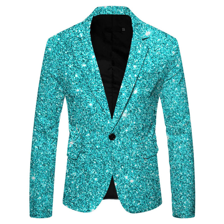 Shiny%20Sequin%20Suit%20Jacket%20Men'S%20Stage%20Performance%20Coat%20Blue%20Red%20Purple%20Blazers%20V-Neck%20Nightclub%20Tuxedo%20Wearhouse%20-%20Image%203