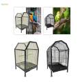 Bird Cage Parrot Cage Portable Metal Birdcage for Parakeet Budgie Cockatiel Beige. 