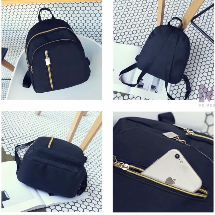 Fashionable%20Nylon%20Fabric%20Waterproof%20Small%20Backpack%20Bag%20for%20Women's%20-%20Image%204