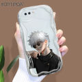 Hontinga for OPPO A12E A3S Realme C1 Back Cover Anime Cartoon Phone Case Cream Texture Wavy Edge Soft Mobile Cover. 