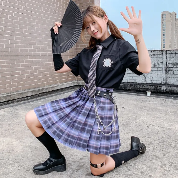 Summer%20JK%20Women%20Plaid%20Skirts%20Harajuku%20High%20Waisted%20Kawaii%20Pleated%20Skirt%20Japanese%20Style%20Ladies%20Sweet%20Plaid%20Mini%20Skirts%20Women%20y2k%20-%20Image%206