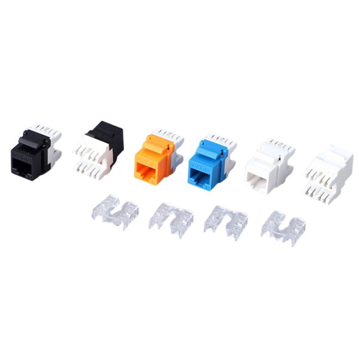 CAT6%20RJ45%20Keystone%20Jack%20Female%20Coupler%20Insert%20Snap-in%20Connector%20Socket%20Adapter%20Port%20Ethernet%20Wall%20Jack%20Punch%20Down%20Keystone%20Module%20Connector%20Hudduo%20-%20Image%203