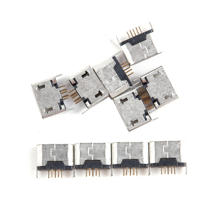 10pcs%20Vertical%20Micro%20USB%205pin%20Female%20Seat%20180%C2%B0%20Flat%20Mouth%20Without%20Curling%20Side%20Encounter%20-%20Image%202