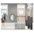 2X4 Door Barricade Brackets Heavy Duty Upgraded Door Bar Holder Brackets for Home Security Suit for 2X4 Lumber Black Accessories. 