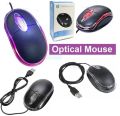 Standard Cable Wired USB Optical Mice Mouse For Laptop Notebook Computer PC Gaming - Black Office Mouse.