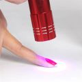 UV Light Torch Lamp Super Mini 9 LED Flashlight Ultraviolet Light Nail Dryer Nail Gel Mask Fast Drying Manicure Tool.