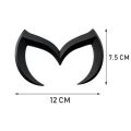 2x Black/Silver Evil M Logo Emblem Badge Decal for Mazda All Model Car Body Rear Trunk Decal Sticker Nameplate Decor. 