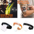 PVC Plastic Card Holder Polyester Reflective Wristband ID Card Holder Arm Adjustable ID Badge Elastic Arm Band ID Badge Holder.