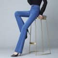 Flared Jeans for Women 2022 Stretch Denim Classic Pants High Waist Flare Jeans Spring Autumn Denim Trousers Ladies Jean Black 34.