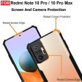 For Redmi Note 10 Pro / Redmi Note 10 Pro Max Edge-Reinforced Shockproof Cushion Back Clear Hybrid Transparent Hard Cover Casing. 